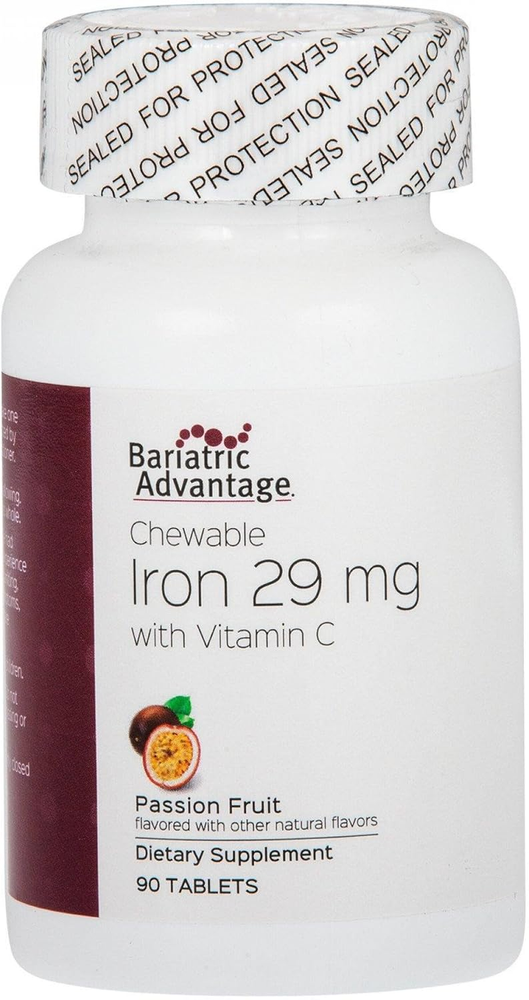 Chewable Iron 29 Mg - for Bariatric Surgery Patients - Iron with Vitamin C - No