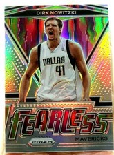 2020-21 PANINI PRIZM FEARLESS #17 DIRK NOWITZKI SILVER PRIZM MAVERICKS 💎🔥💎🔥