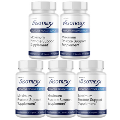 Vasotrexx Maximum Prostate Support Supplement - 5 Bottles