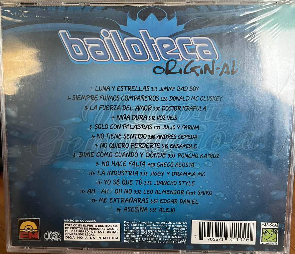 Bailoteca Original Sealed CD Columbia Various Nueva Generación 2006