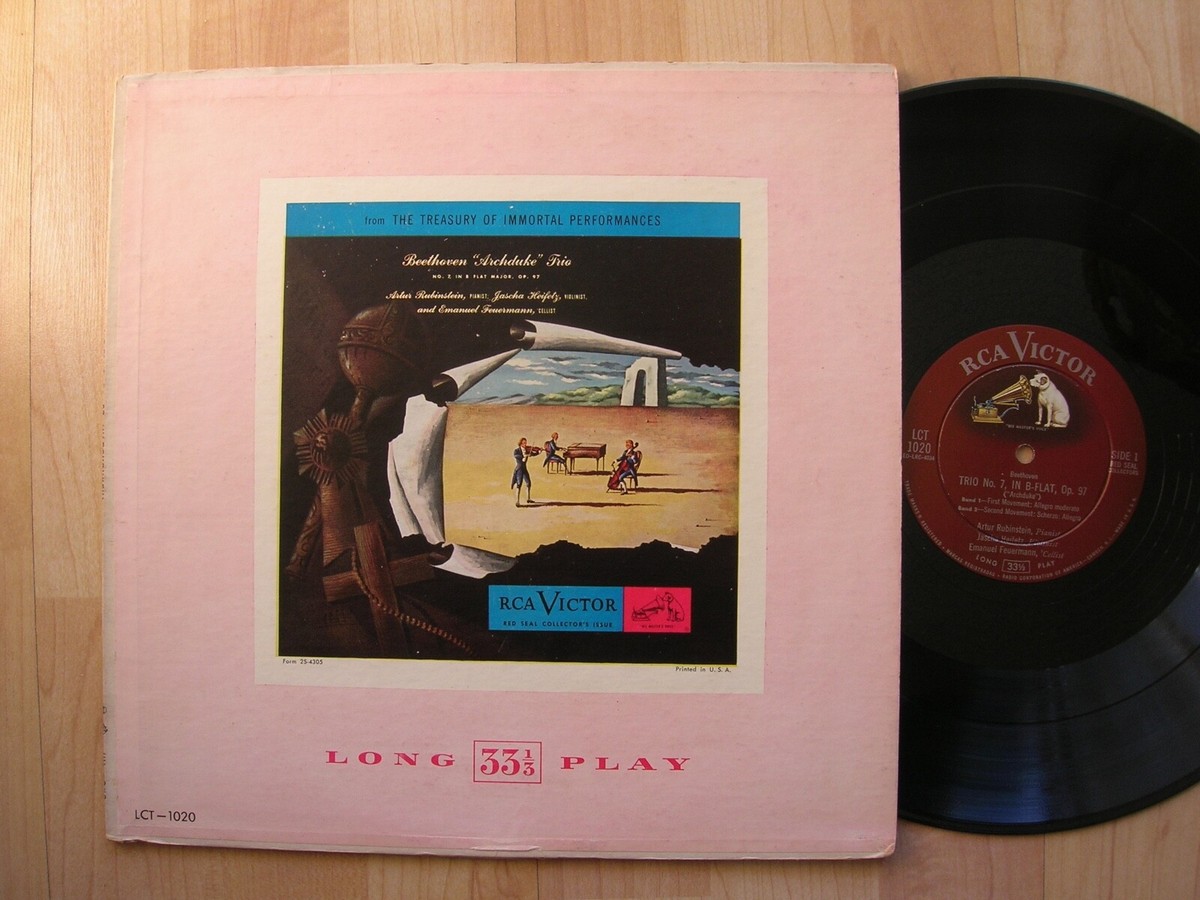 HEIFETZ / RUBINSTEIN /FUERMANN Beethoven trio RCA LCT 1020 HEIFETZ / RUBINSTEIN /FUERMANN Beethoven trio RCA LCT 1020