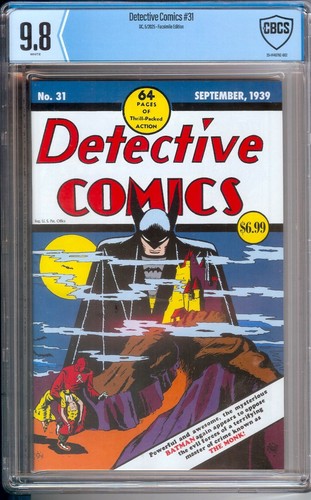 DETECTIVE COMICS FAKSIMILE EDITION #31. CBCS 9.8. "CLASSIC BATMAN COVER" - Bild 1 von 2