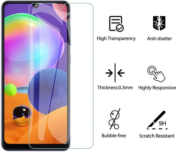 Schutzglas Glasfolie FüR Samsung Galaxy A31 Display Schutz Folie Hartglas 9H-image