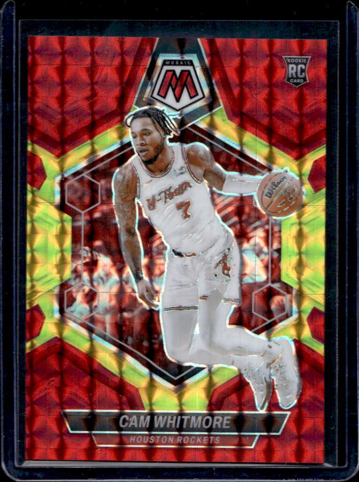 2023-24 Panini Mosaic Cam Whitmore Choice Fusion Red & Yellow RC #11/75 #217