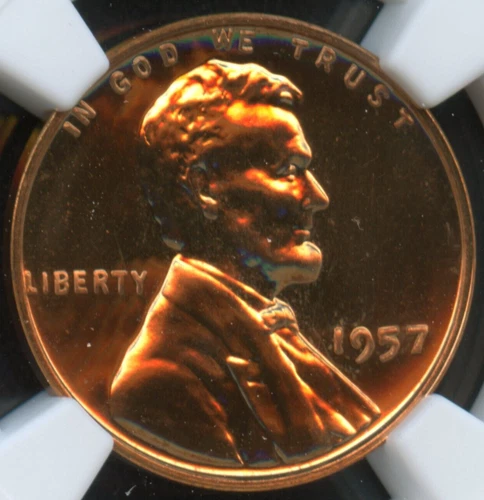 NGC - Wheat Cent - 1c - 1957 - PF-68-RD