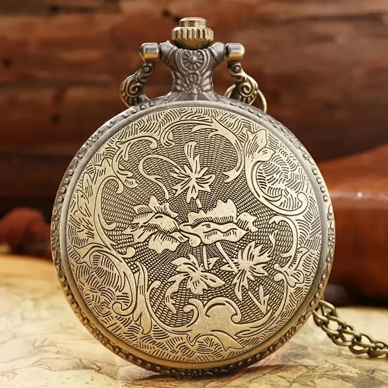 New elephant quartz pocket watch Bronze Color 26mmx41mm Bronze Color Elephant Pocket Watch Charms Pendant  main image 3