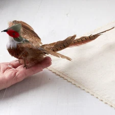 12" Flying Feathered Artificial Pheasant for Indoor Decor