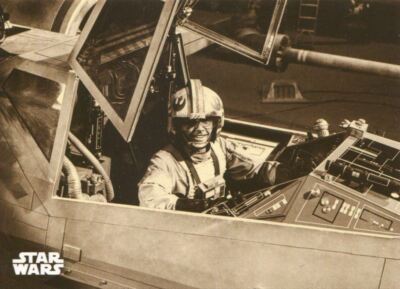 Star Wars ANH Black & White Sepia Base Card #127 Red Five: Ready to Launch