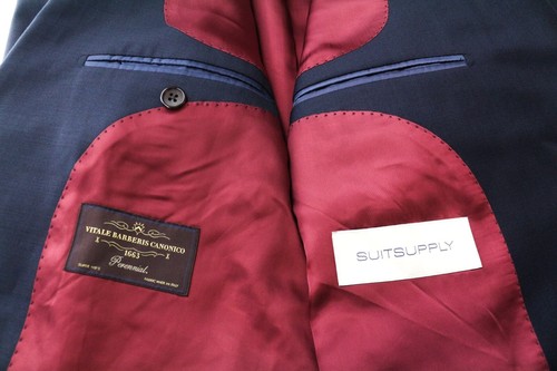 SUITSUPPLY La Spalla Men Suit UK46R Single-Breasted Classic Wool Blue 2 Piece - Picture 8 of 22