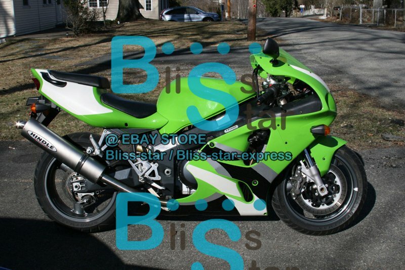Green Black Aftermarket Fairing Bodywork Kit Kawasaki ZX-7R 1996-2003 8 D2 item image