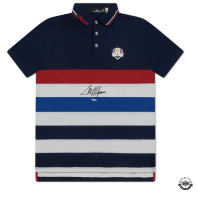 Collin Morikawa Autographed USA 2023 Ryder Cup Thursday Polo Shirt