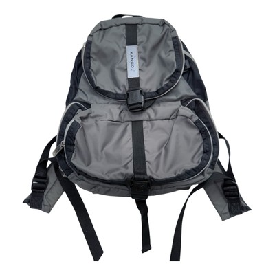 Kangol Backpack Unisex Gray/Black Multipockets 16  X  12  Clean