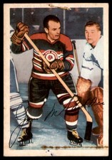 1953-54 PARKHURST JIM MCFADDEN  #77 GOOD 2 STAPLER HOLES TRACE OF RUST + PEN