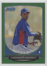 2013 Bowman Chrome Prospects Green Refractor Yohander Mendez #BCP176 0b3