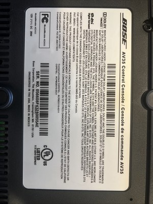 Bose Lifestyle AV35 Home Theater Media Center Control Console for