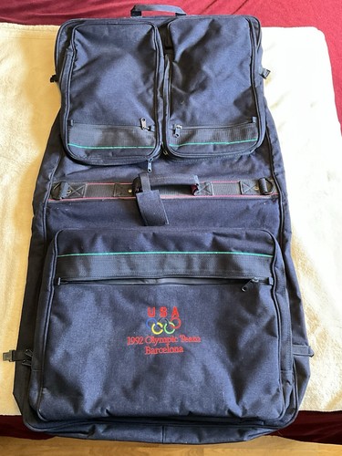 Vintage 1992 Barcelona Olympia USA Olympia Team Kleidersack Anzugträger RAR - Bild 12 von 12