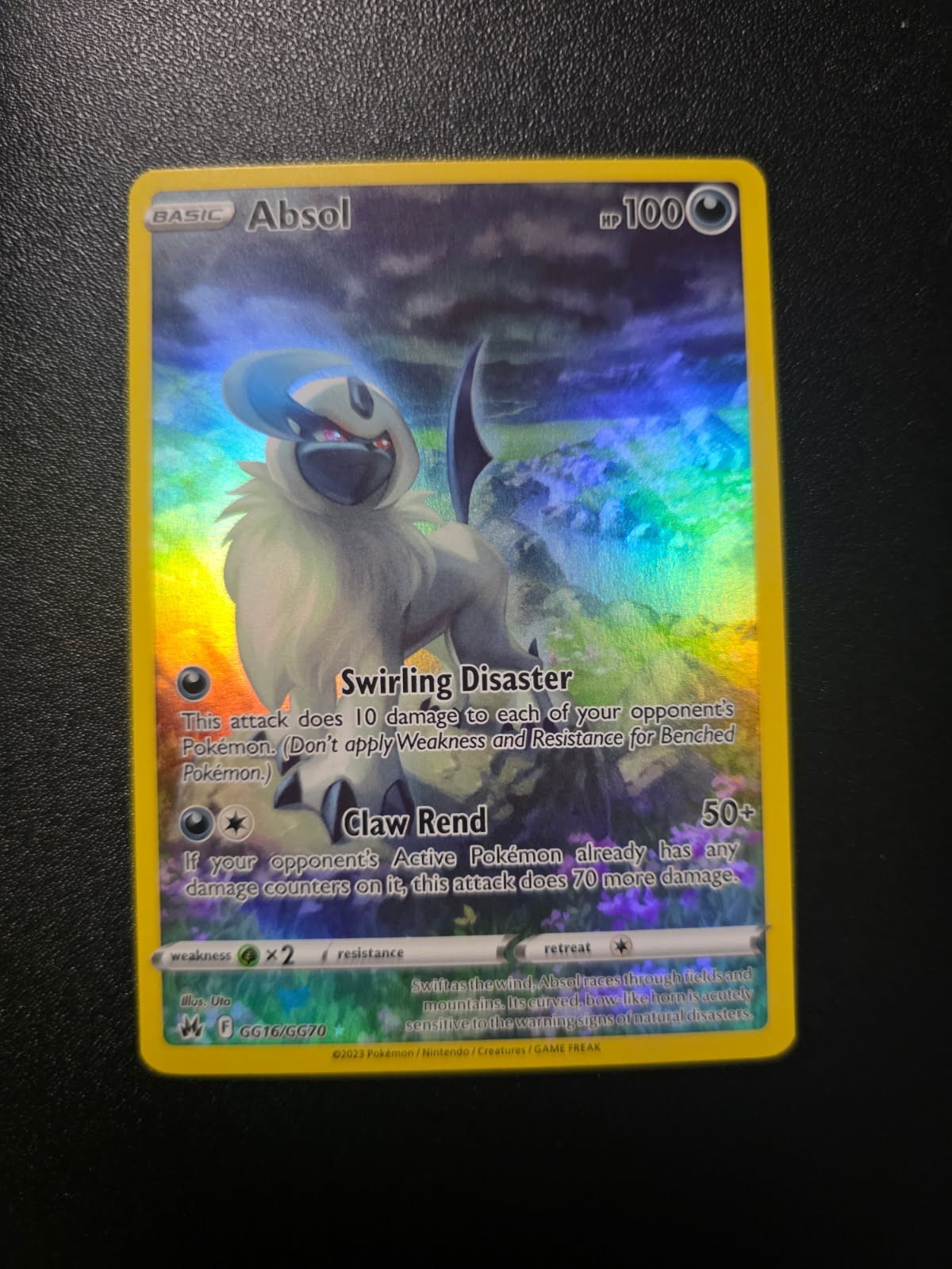 POKEMON Crown Zenith Absol GG16/GG70 Ultra Rare Galarian Gallery Holo NM