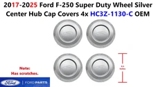 2017-2025 Ford F250 Super Duty Wheel Silver Center Hub Cap Covers 4x HC3Z-1130-C