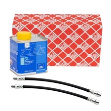 2x febi Bremsschlauch + 500ml ATE DOT 4 f&uuml;r MERCEDES W202 W203 W210 hinten