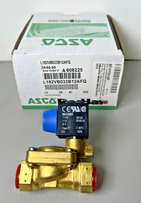ASCO Red Hat L182VB033B12AFQ 3/8'' 2-Way Valve Normally Closed 24V Solenoid