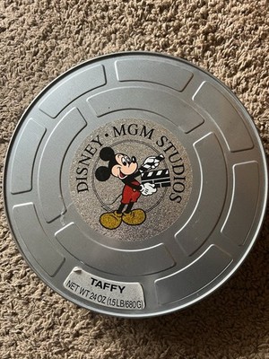 Vintage The Walt Disney MGM Studios Metal Movie Film Canister Mickey Mouse Empty
