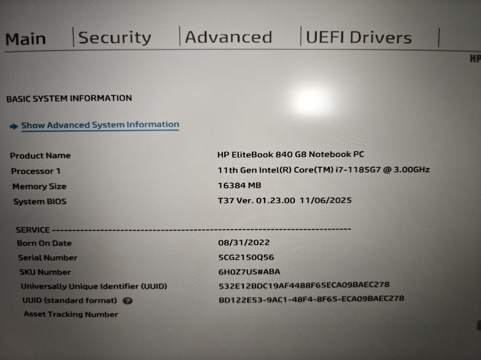 HP EliteBook 840, 14-Inch Laptop, with Intel Core i7 11th Gen., Windows 11 Pro