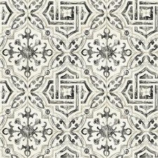NuWallpaper NUS4397 Landondale Peel Stick Wallpaper, Black Grey