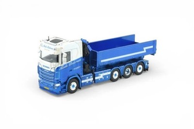 TEKNO 86963 Mads Pedersen Scania Next Gen 660S-V8 + HMF Kran Mit Plattform 1/50