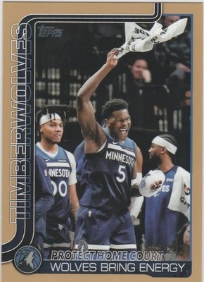 2025-26 Topps Gold T-Wolves Protect Home Court  1593/2025 #287 Anthony Edwards