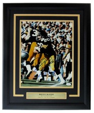 Rocky Bleier Autographed/Inscribed 11x14 Photo Pittsburgh Steelers Framed JSA
