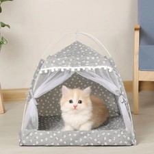 Cute Style Cat Princess Bed Breathable Pet Hous  Small Pet Indoor/Outdoor