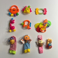 10 PCs Baby Rattles Toys Set Infant Grab Shake Rattle Sensory Development 0-6M