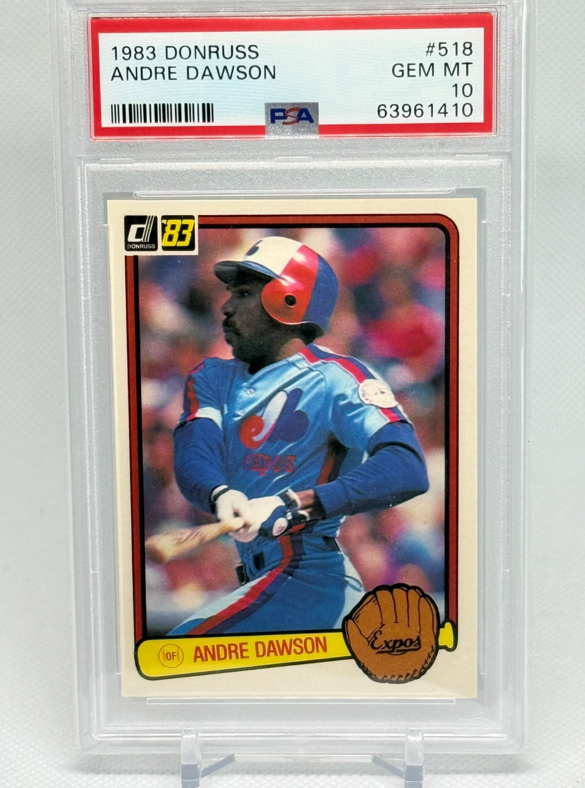 ANDRE DAWSON 1983 DONRUSS PSA 10 GEM MINT #518 EXPOS HOF