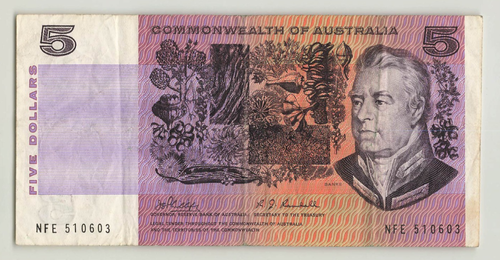 AUSTRALIA 5 dollari 1969, P-39b, Phillips / Randall, varietà scarsa, ottime condizioni  F2 - Foto 1 di 2