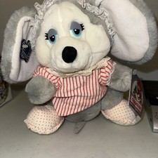 Applause Christmas Sugarplum Holly Mouse Plush Nighttime Sleeper Mouse Vtg 1988