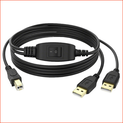 Druckerkabel Splitter USB-A-auf-USB-B 2 in 1 Verteiler für Computer Drucker