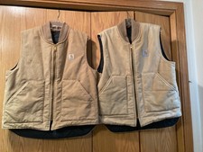 2 Carhartt Vintage Men s Large Tan vest Made in USA - price includes both