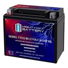 Mighty Max Battery YTX12-BS 12V 10Ah 180 CCA AGM Motorcycle Battery