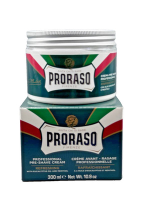 Proraso Pre Shave Cream Grün 300 ml   Rasurvorbereitung Eukalyptus & Menthol