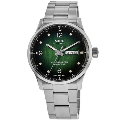 New Mido Multifort M Chronometer Green Dial Steel Men's Watch M038.431.11.097.00