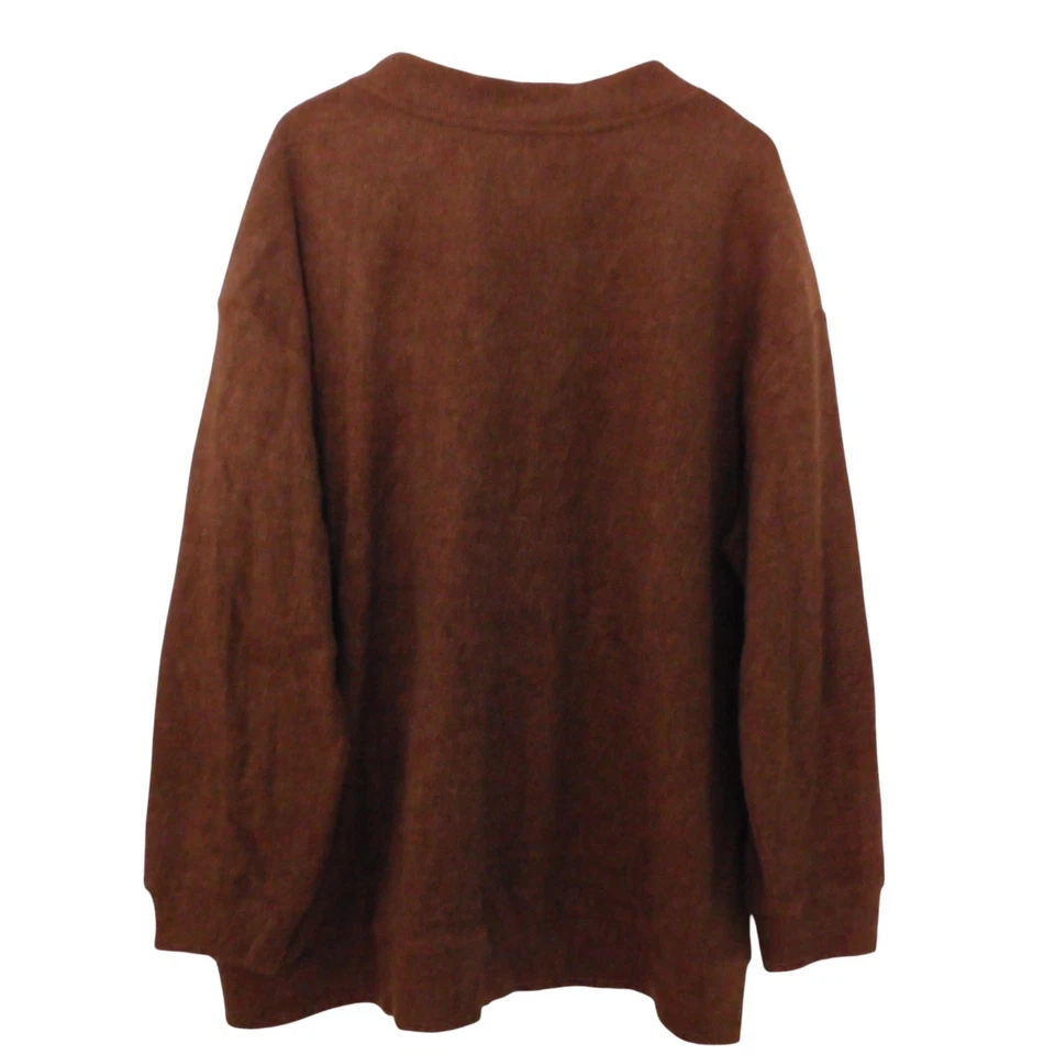 NOVO Cardigã Feminino e Calça Lounge Conjunto Lã Marrom Tamanho 3X Cidra - Imagem 4 de 4