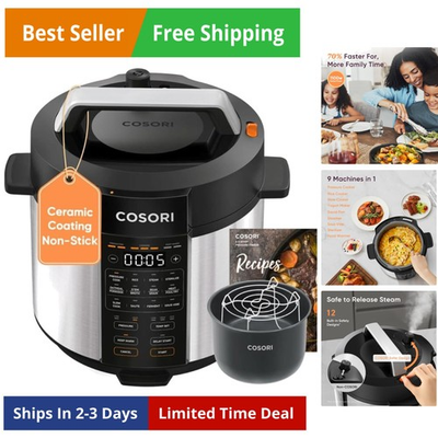#ad Pressure Cooker 6QT Stainless Steel 9 in 1 Multi Cooker 12 Safety Features... $145.72