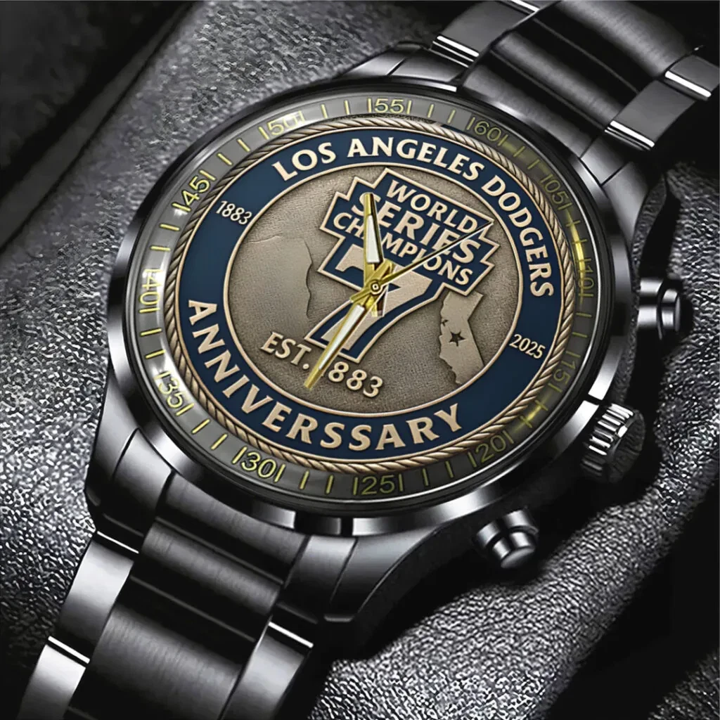 Dodgers 2025 Black Stainless Steel Watch