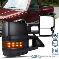 Fits 88-00 Chevy Ck 1500 2500 3500 Tahoe Power Heat Tow Side Mirrorsled Signal