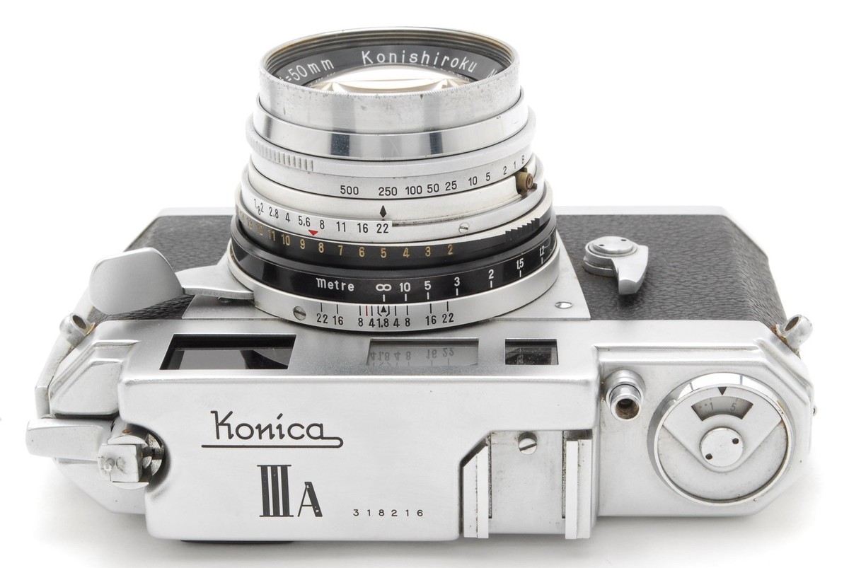 EXC+5 w/Case】 Konica IIIA Rangefinder Film Camera Hexanon 50mm f1