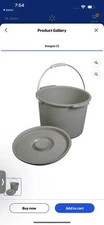 Medline Replacement Commode Bucket with Lid/Handle 1Ct