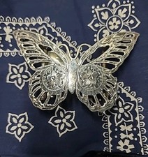 Vintage VOGT Sterling Silver Butterfly Belt Buckle - 925 Silver Filigree Buckle