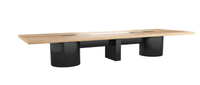 Besprechungstisch Arbeitszimmer Chef Exclusive BüRo Ceo Helles Holz Modern 400Cm