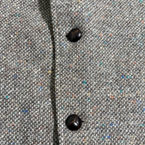 Vintage Pendleton Fleck Tweed Blazer Elbow Patches Brown Wool Sport Coat 46 Long - Picture 4 of 12