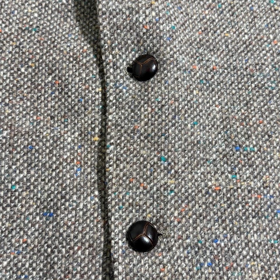 Blazer vintage Pendleton mancha tweed parches en el codo abrigo deportivo de lana marrón 46 largo Foto 4 de 4